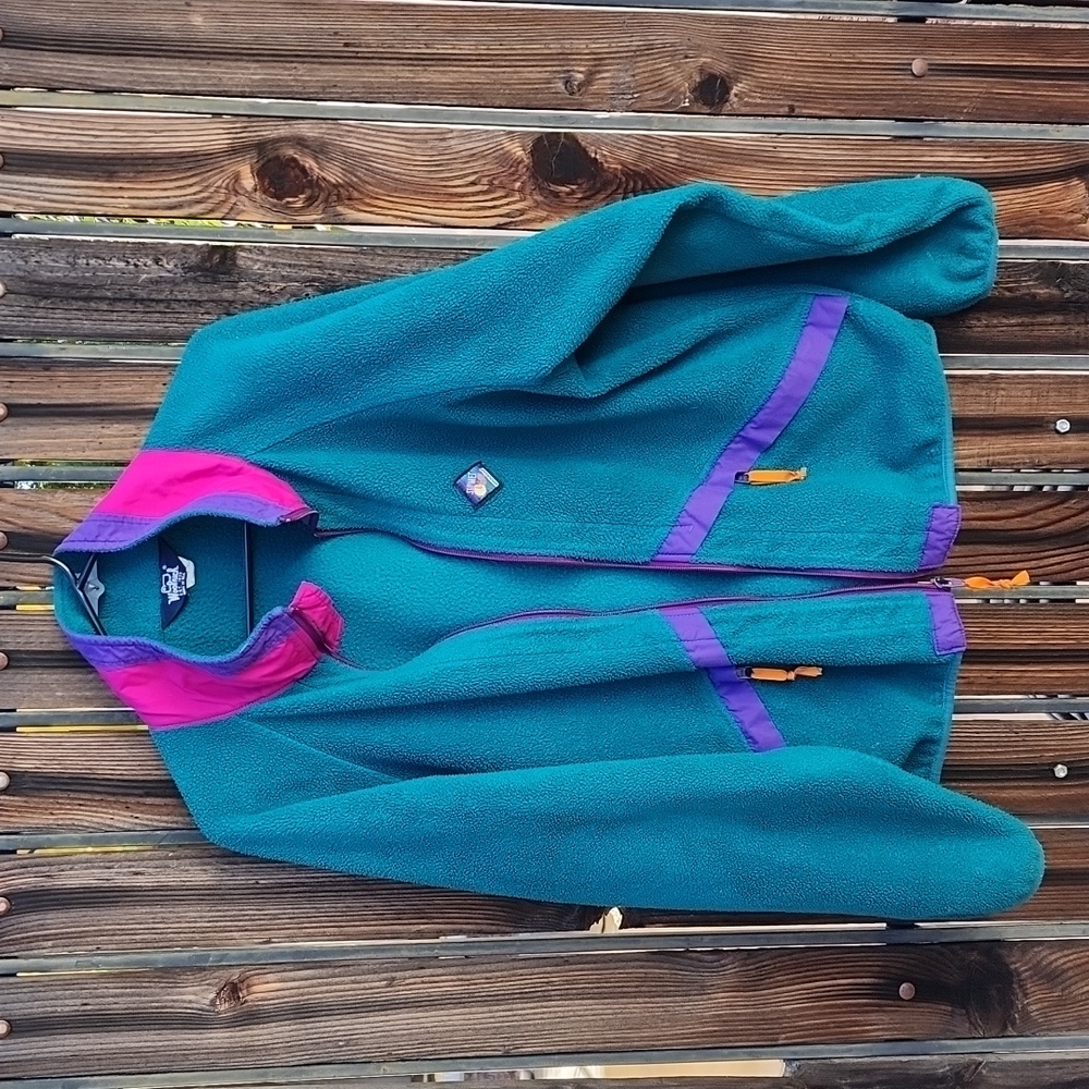 VINTAGE 90s WOOLRICH Nylon Fleece Jacket Mens M SIGMET GEAR Neon Windbreaker Y2K - Picture 14 of 15